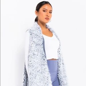 Fuzzy fleece lined vest